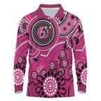 Sixers Cricket Custom Long Sleeve Polo Shirt Australian Aboriginal