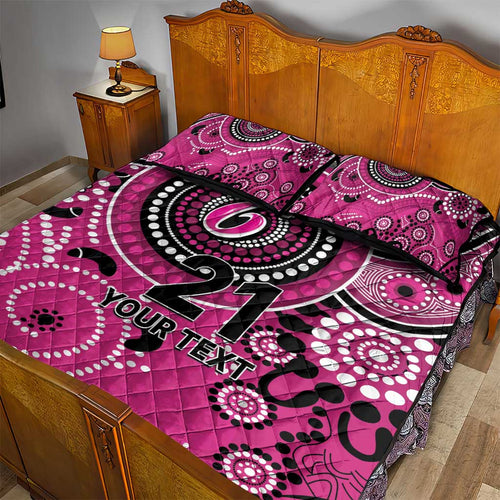 Sixers Cricket Custom Quilt Bed Set Australian Aboriginal