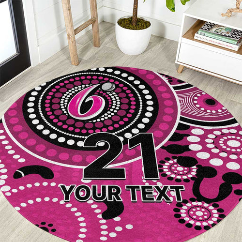 Sixers Cricket Custom Round Carpet Australian Aboriginal