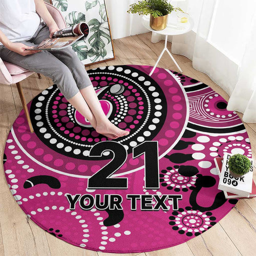 Sixers Cricket Custom Round Carpet Australian Aboriginal