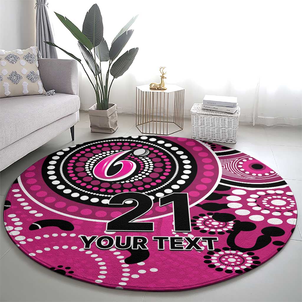Sixers Cricket Custom Round Carpet Australian Aboriginal