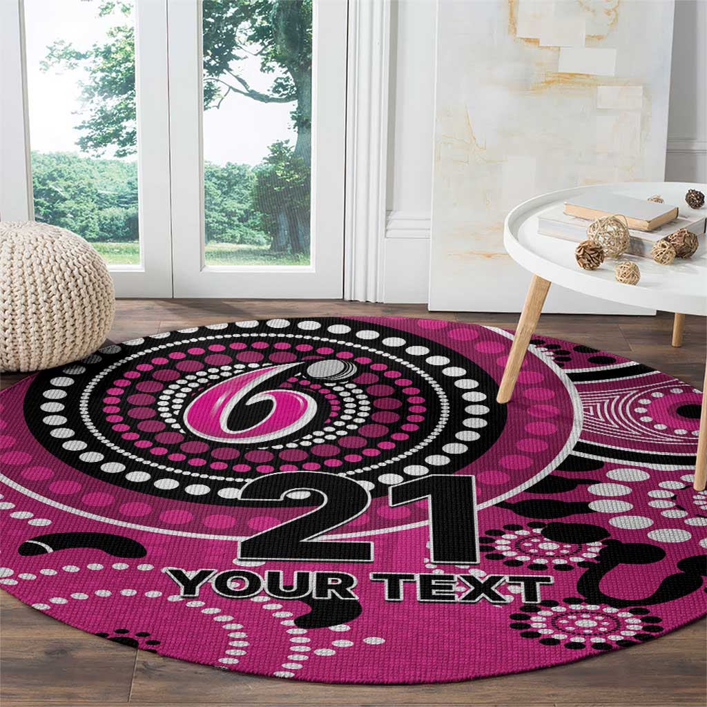 Sixers Cricket Custom Round Carpet Australian Aboriginal