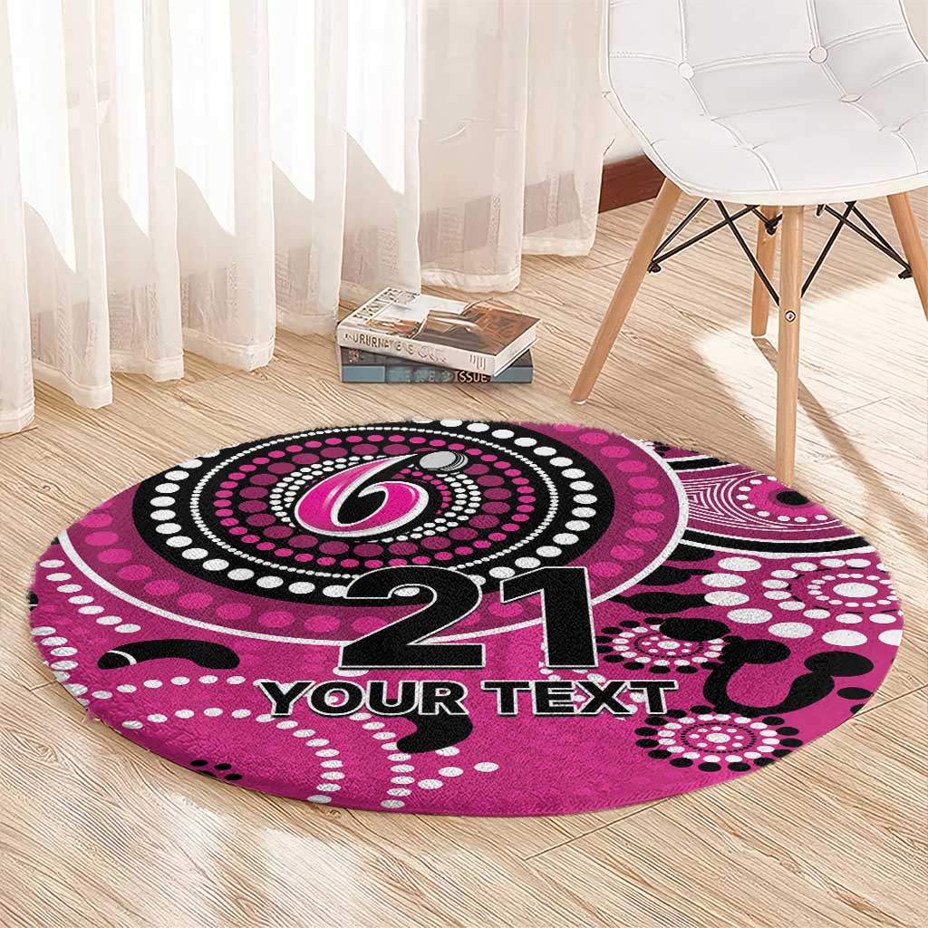 Sixers Cricket Custom Round Carpet Australian Aboriginal