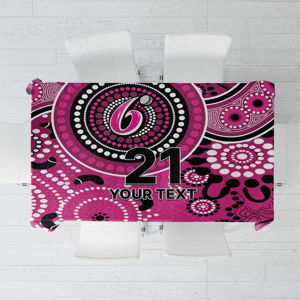 Sixers Cricket Custom Tablecloth Australian Aboriginal