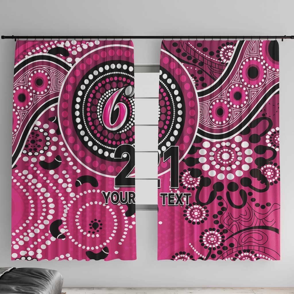 Sixers Cricket Custom Window Curtain Australian Aboriginal