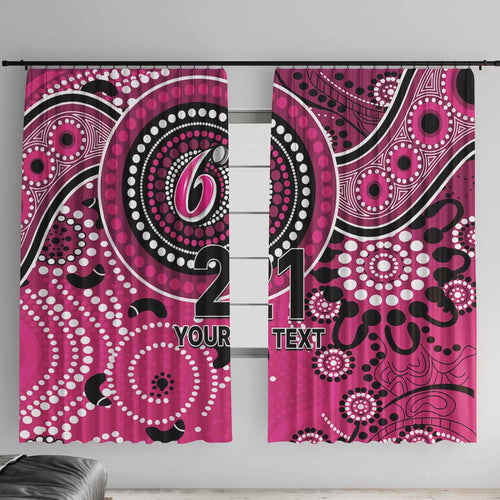 Sixers Cricket Custom Window Curtain Australian Aboriginal