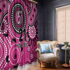 Sixers Cricket Custom Window Curtain Australian Aboriginal