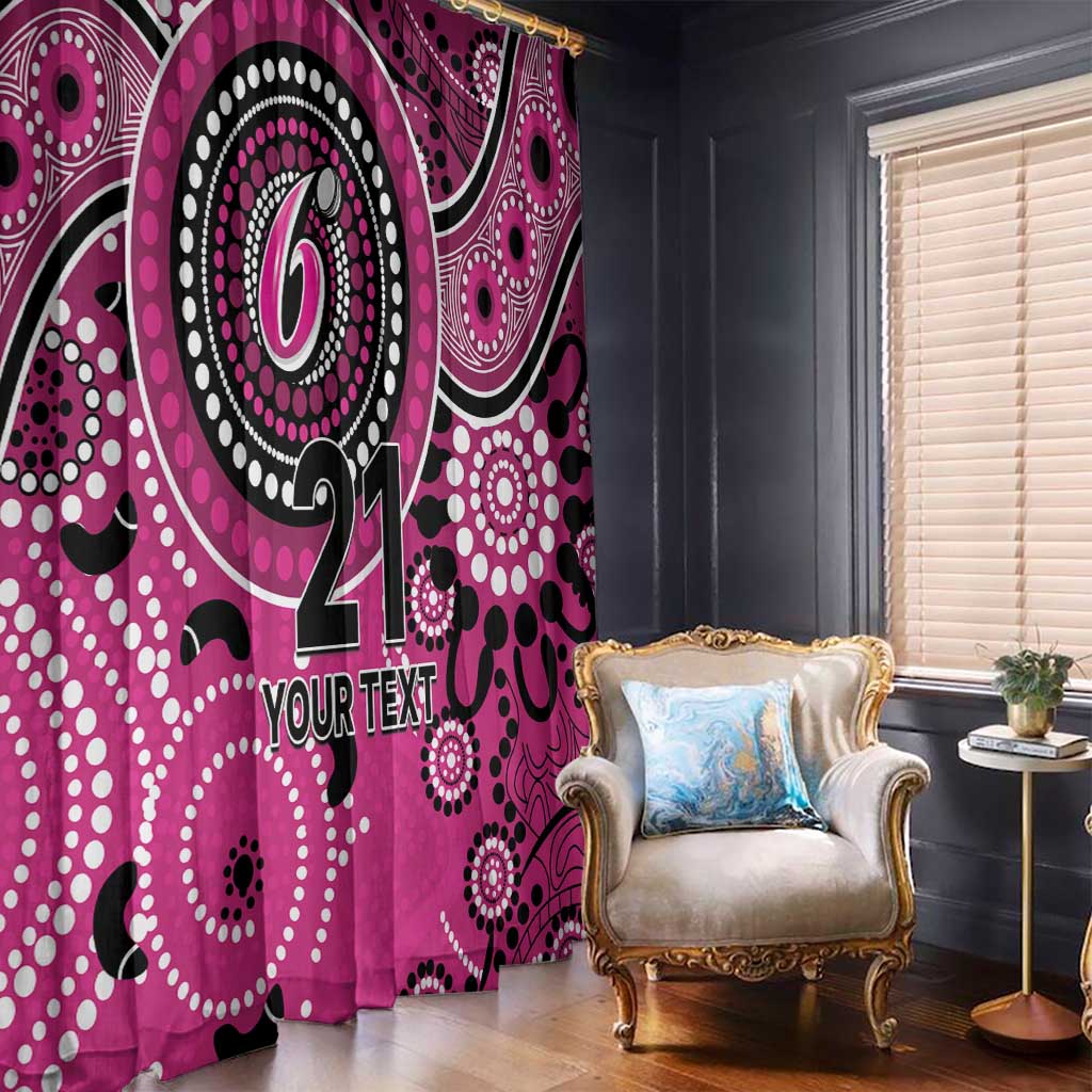 Sixers Cricket Custom Window Curtain Australian Aboriginal