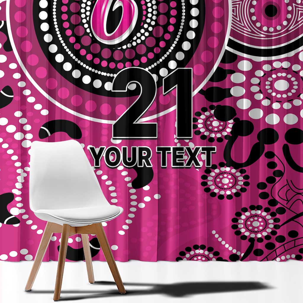 Sixers Cricket Custom Window Curtain Australian Aboriginal
