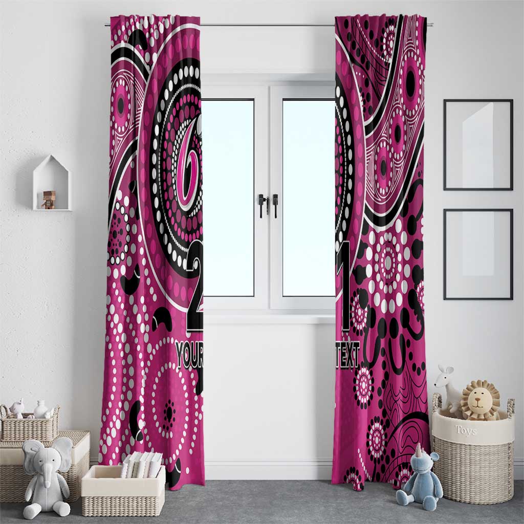 Sixers Cricket Custom Window Curtain Australian Aboriginal