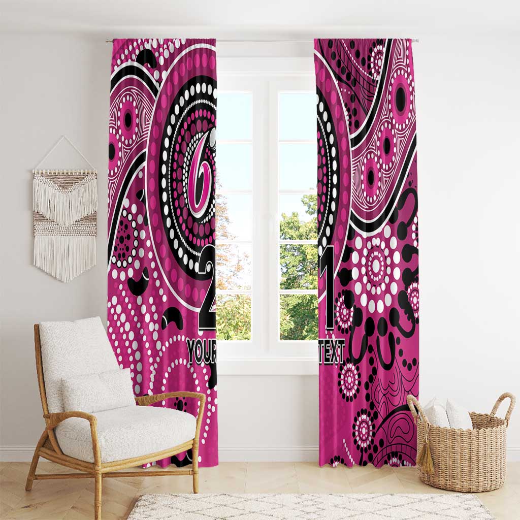 Sixers Cricket Custom Window Curtain Australian Aboriginal