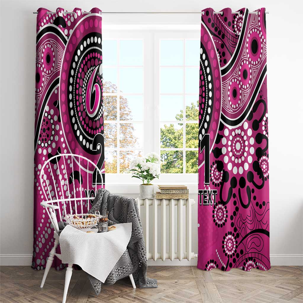 Sixers Cricket Custom Window Curtain Australian Aboriginal