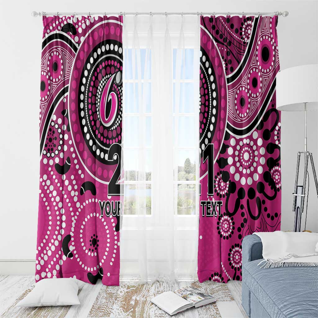 Sixers Cricket Custom Window Curtain Australian Aboriginal