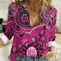 Sixers Cricket Custom Women Casual Shirt Australian Aboriginal