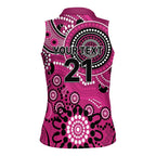 Sixers Cricket Custom Women Sleeveless Polo Shirt Australian Aboriginal