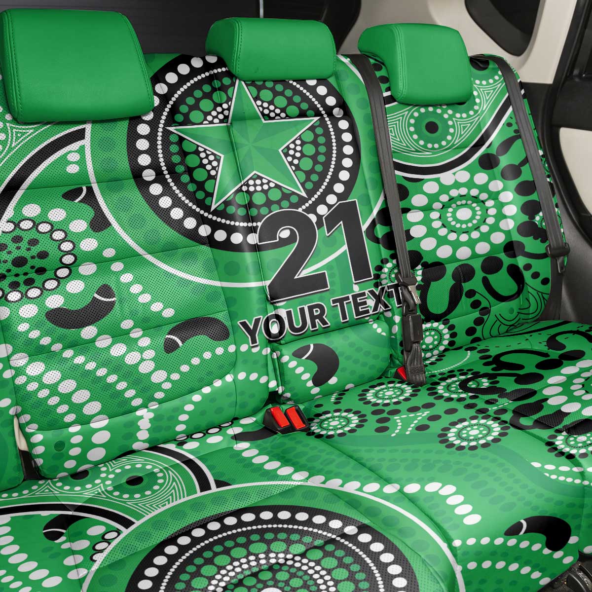 Stars Cricket Custom Back Car Seat Cover Australian Aboriginal