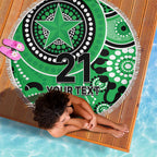 Stars Cricket Custom Beach Blanket Australian Aboriginal