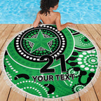 Stars Cricket Custom Beach Blanket Australian Aboriginal