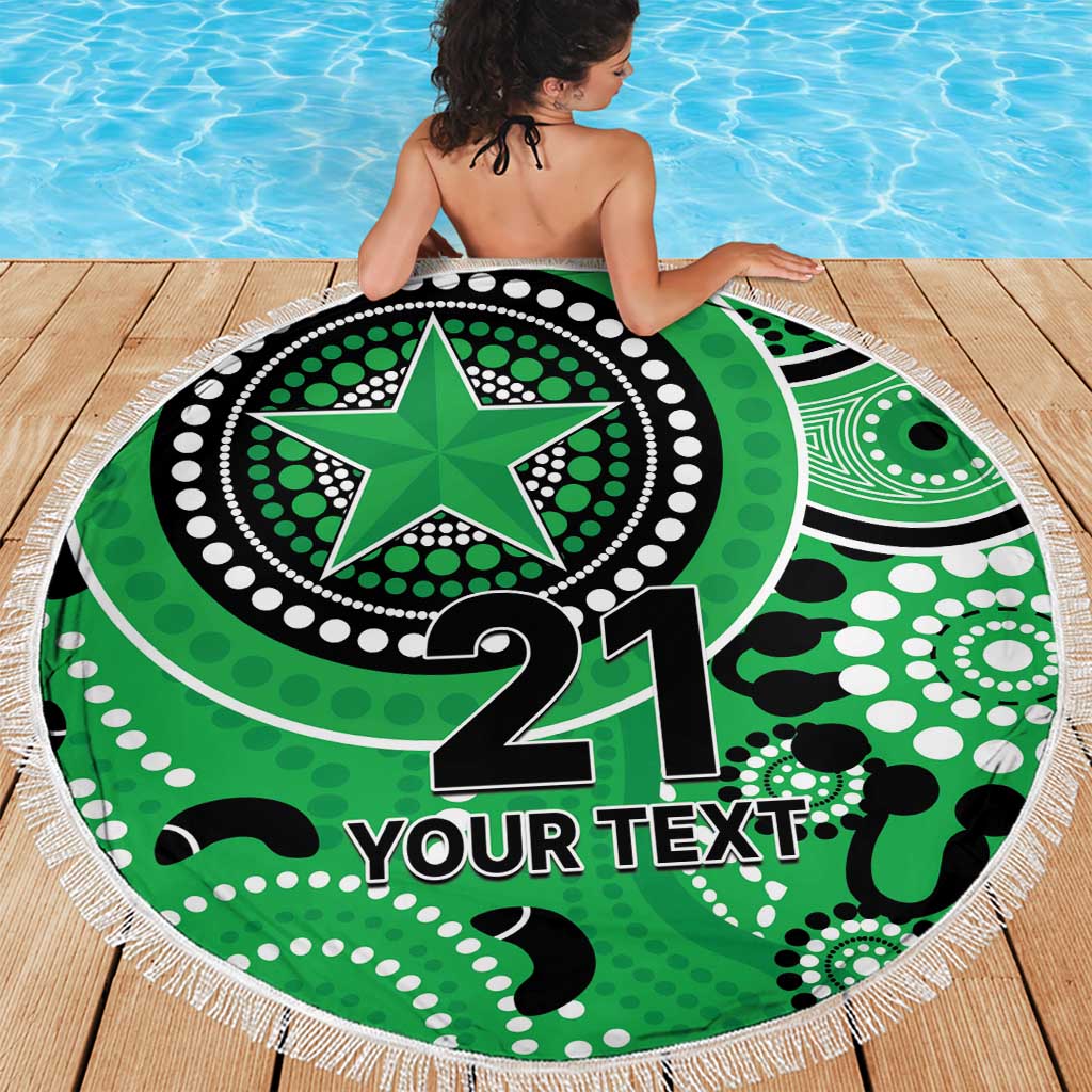 Stars Cricket Custom Beach Blanket Australian Aboriginal