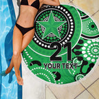 Stars Cricket Custom Beach Blanket Australian Aboriginal