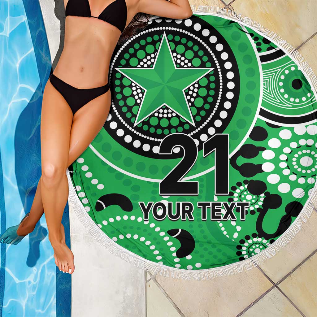 Stars Cricket Custom Beach Blanket Australian Aboriginal