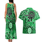 Stars Cricket Custom Couples Matching Tank Maxi Dress and Hawaiian Shirt Australian Aboriginal
