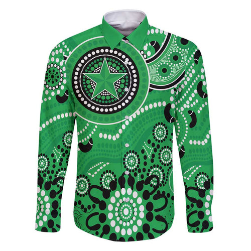 Stars Cricket Custom Family Matching Tank Maxi Dress and Hawaiian Shirt Australian Aboriginal