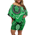 Stars Cricket Custom Off Shoulder Short Dress Australian Aboriginal