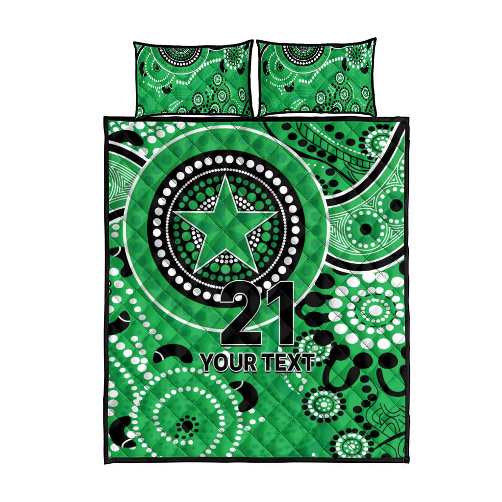 Stars Cricket Custom Quilt Bed Set Australian Aboriginal
