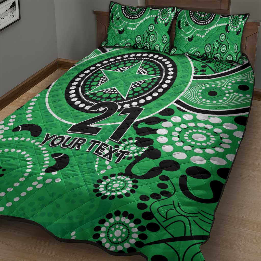 Stars Cricket Custom Quilt Bed Set Australian Aboriginal