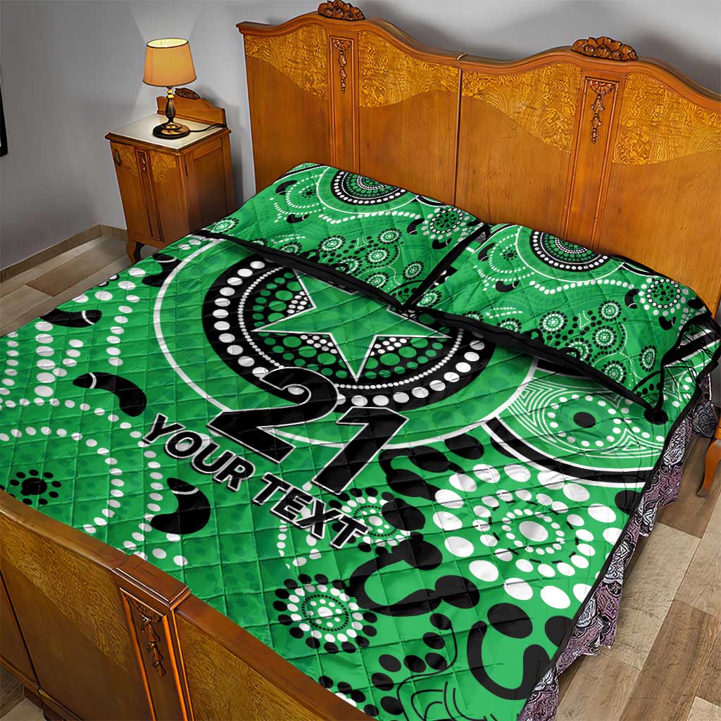 Stars Cricket Custom Quilt Bed Set Australian Aboriginal