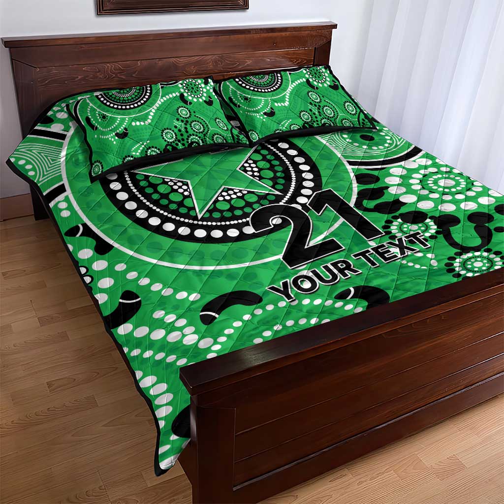 Stars Cricket Custom Quilt Bed Set Australian Aboriginal