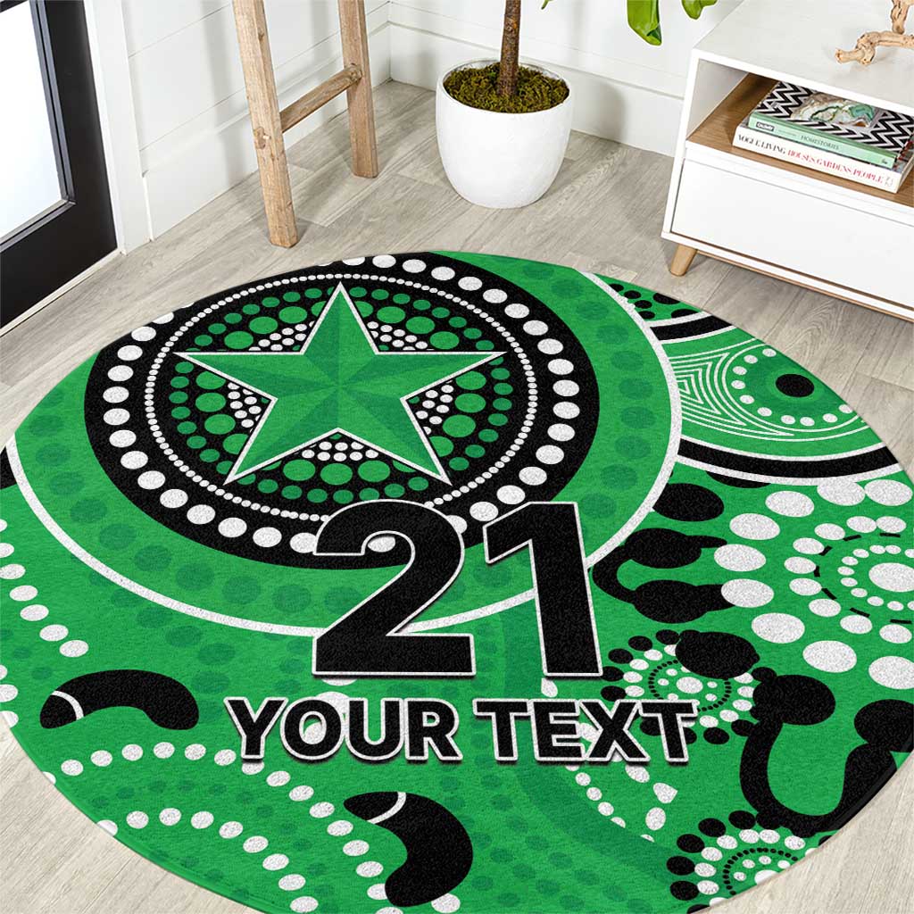 Stars Cricket Custom Round Carpet Australian Aboriginal