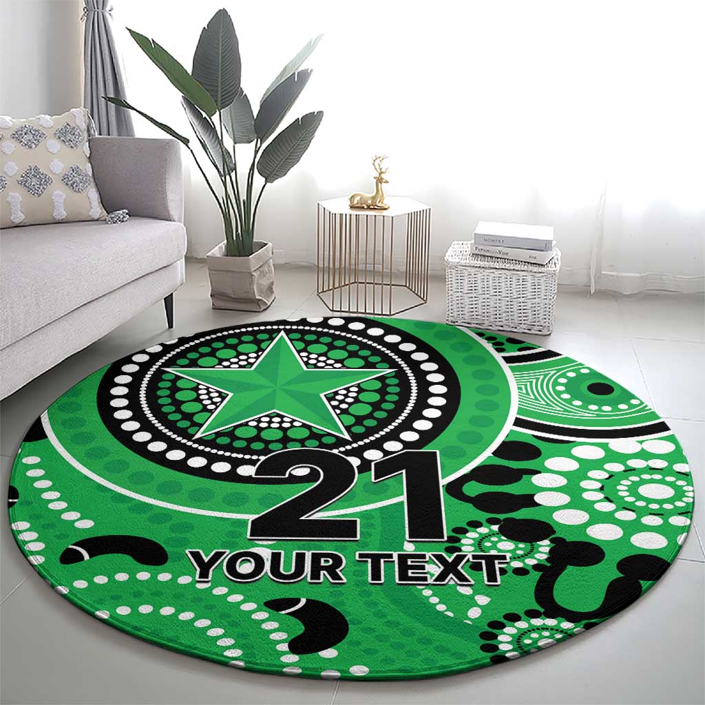 Stars Cricket Custom Round Carpet Australian Aboriginal