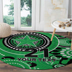 Stars Cricket Custom Round Carpet Australian Aboriginal