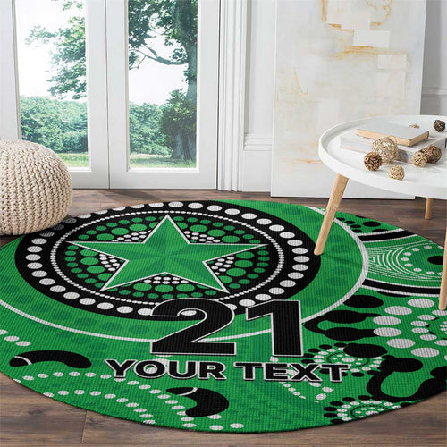 Stars Cricket Custom Round Carpet Australian Aboriginal