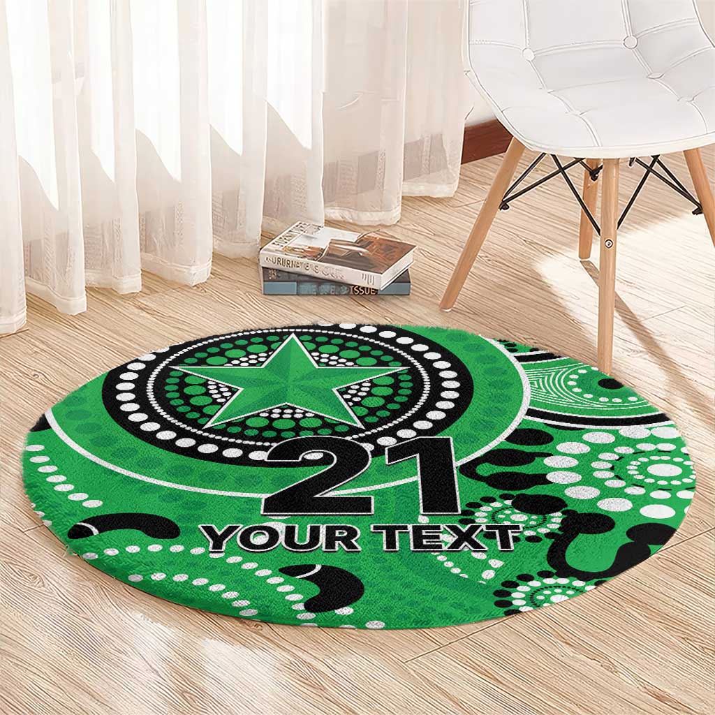 Stars Cricket Custom Round Carpet Australian Aboriginal