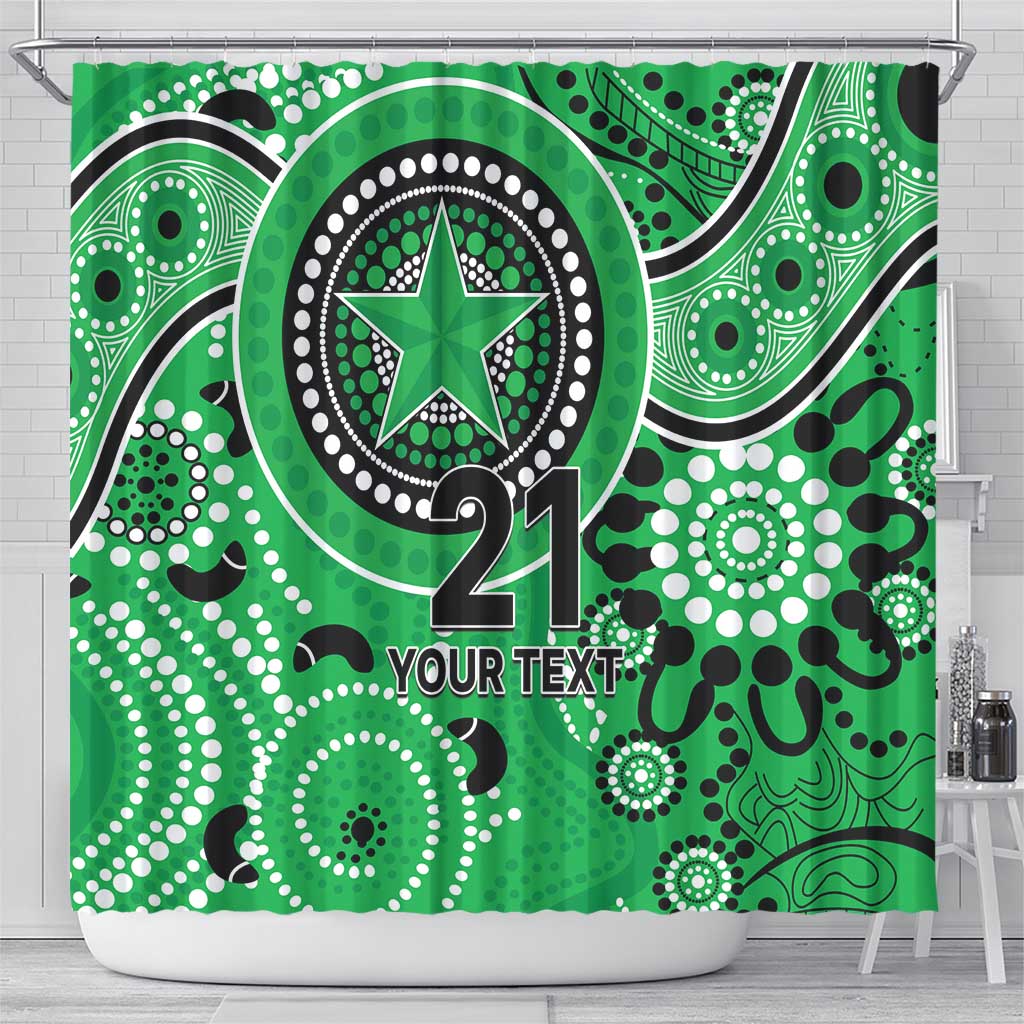 Stars Cricket Custom Shower Curtain Australian Aboriginal