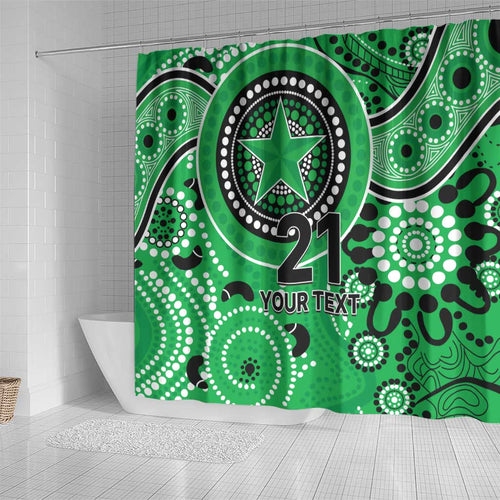 Stars Cricket Custom Shower Curtain Australian Aboriginal