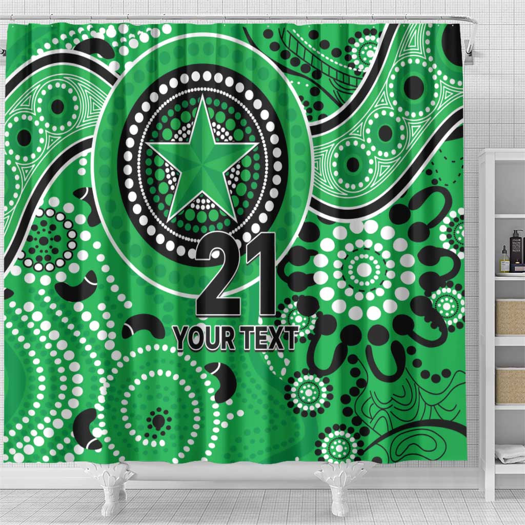 Stars Cricket Custom Shower Curtain Australian Aboriginal
