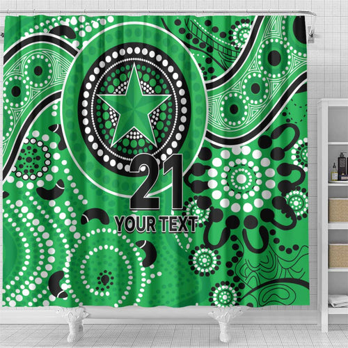 Stars Cricket Custom Shower Curtain Australian Aboriginal