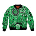 Stars Cricket Custom Sleeve Zip Bomber Jacket Australian Aboriginal
