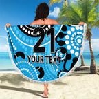 Strikers Cricket Custom Beach Blanket Australian Aboriginal