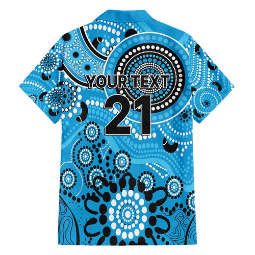 Strikers Cricket Custom Family Matching Short Sleeve Bodycon Dress and Hawaiian Shirt Australian Aboriginal