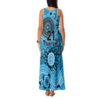 Strikers Cricket Custom Family Matching Tank Maxi Dress and Hawaiian Shirt Australian Aboriginal