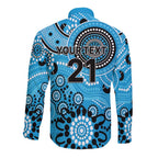 Strikers Cricket Custom Long Sleeve Button Shirt Australian Aboriginal
