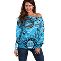 Strikers Cricket Custom Off Shoulder Sweater Australian Aboriginal