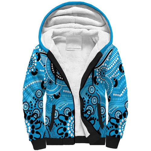 Strikers Cricket Custom Sherpa Hoodie Australian Aboriginal