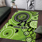 Thunder Cricket Custom Area Rug Australian Aboriginal