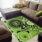Thunder Cricket Custom Area Rug Australian Aboriginal